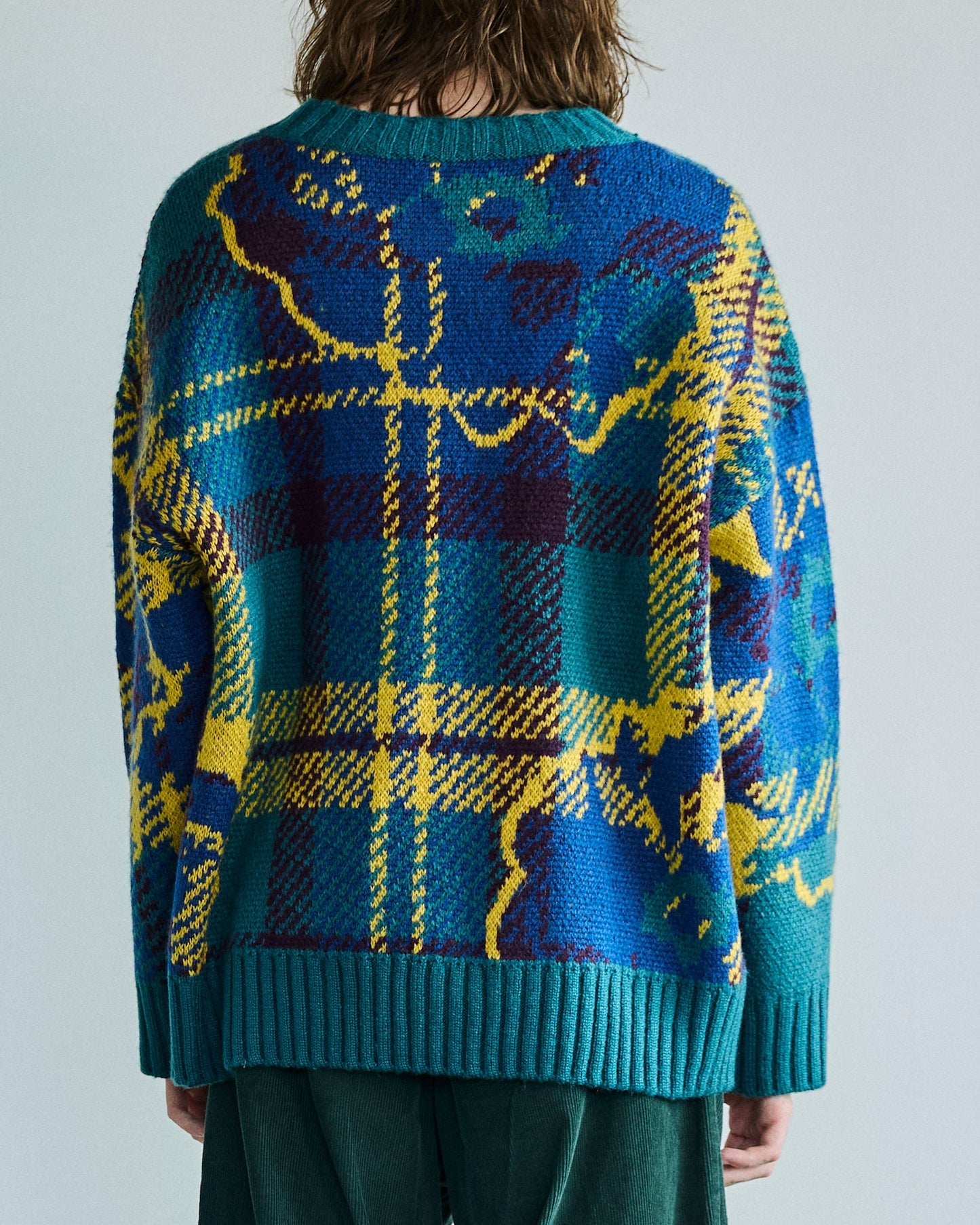 フラワージャガードニット