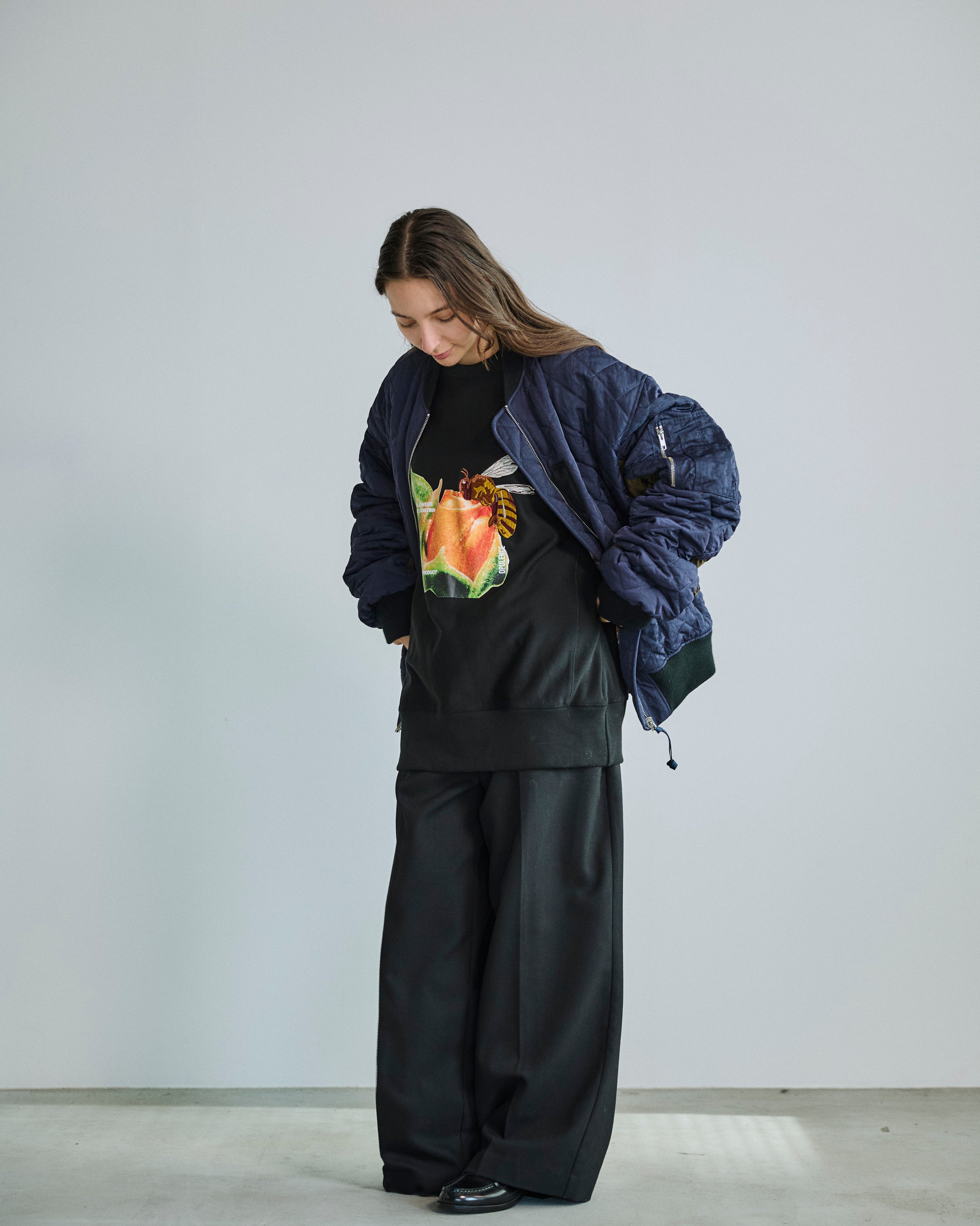 DALL キルティングボンバージャケット テクニカル キルティング ボンバージャケット - ブラック | ZARA Japan