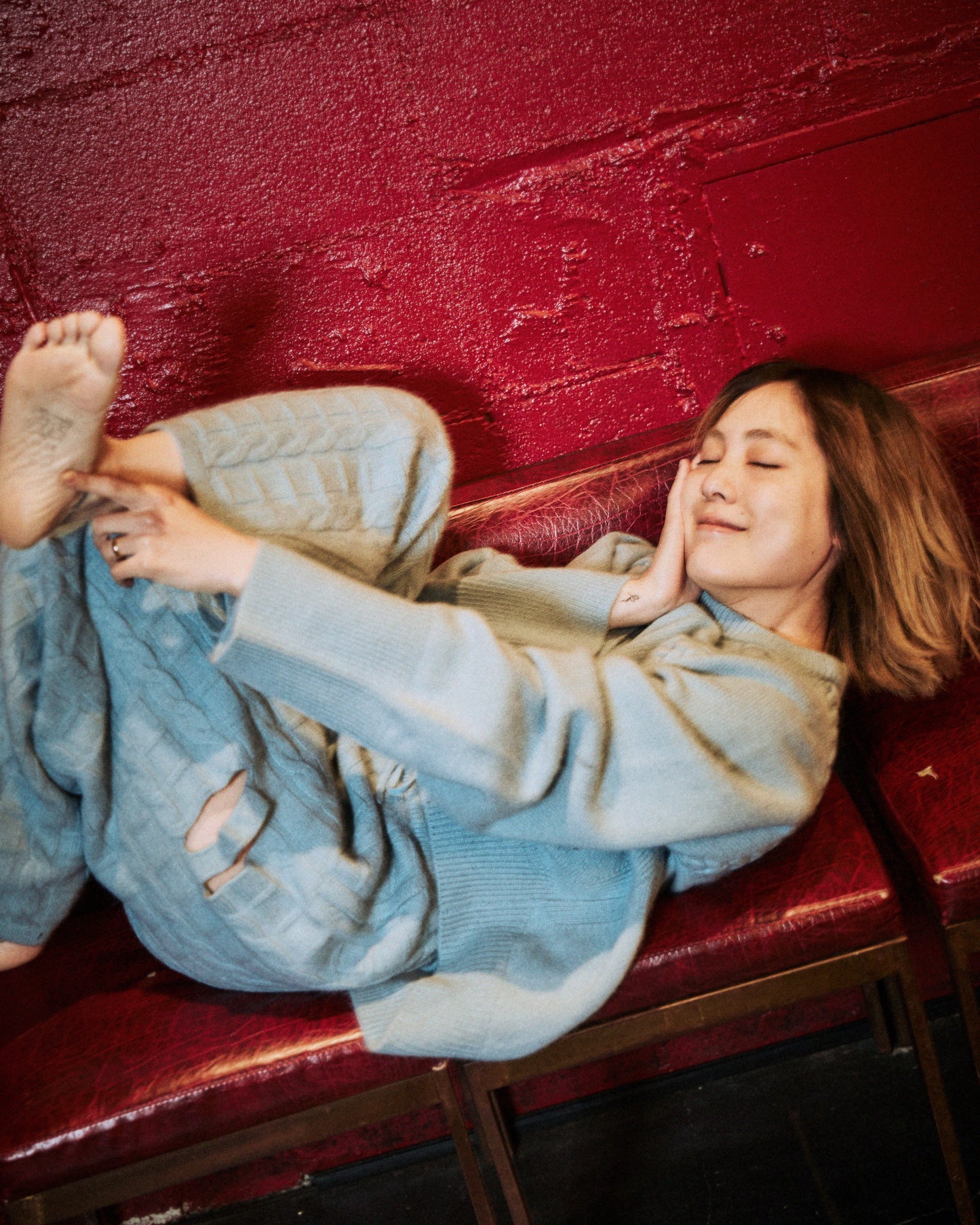 【BLACK FRIDAY SALE】カットアウトニットパンツ