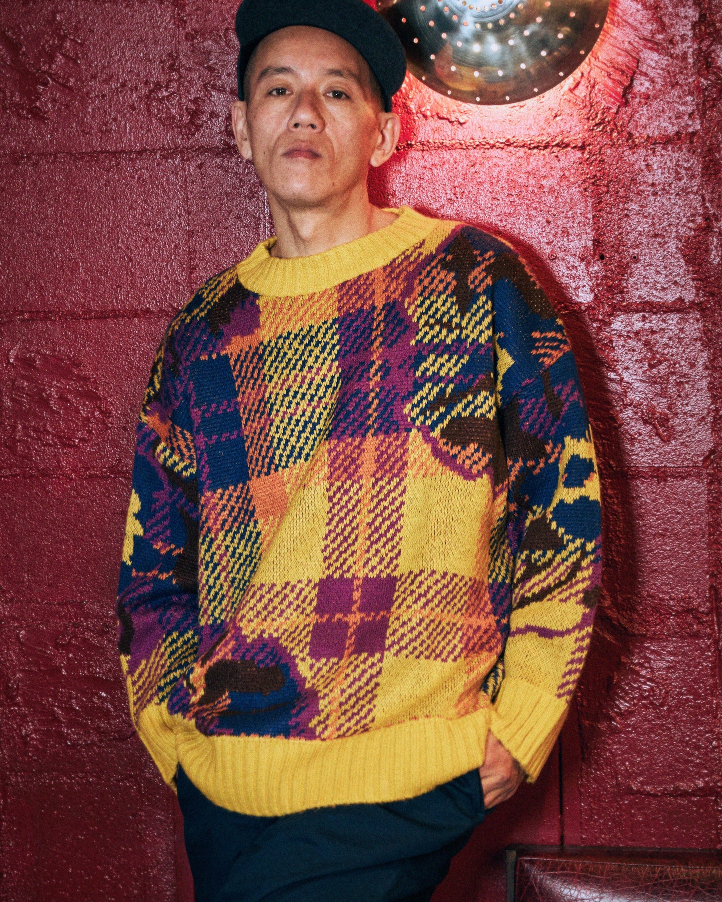 フラワージャガードニット