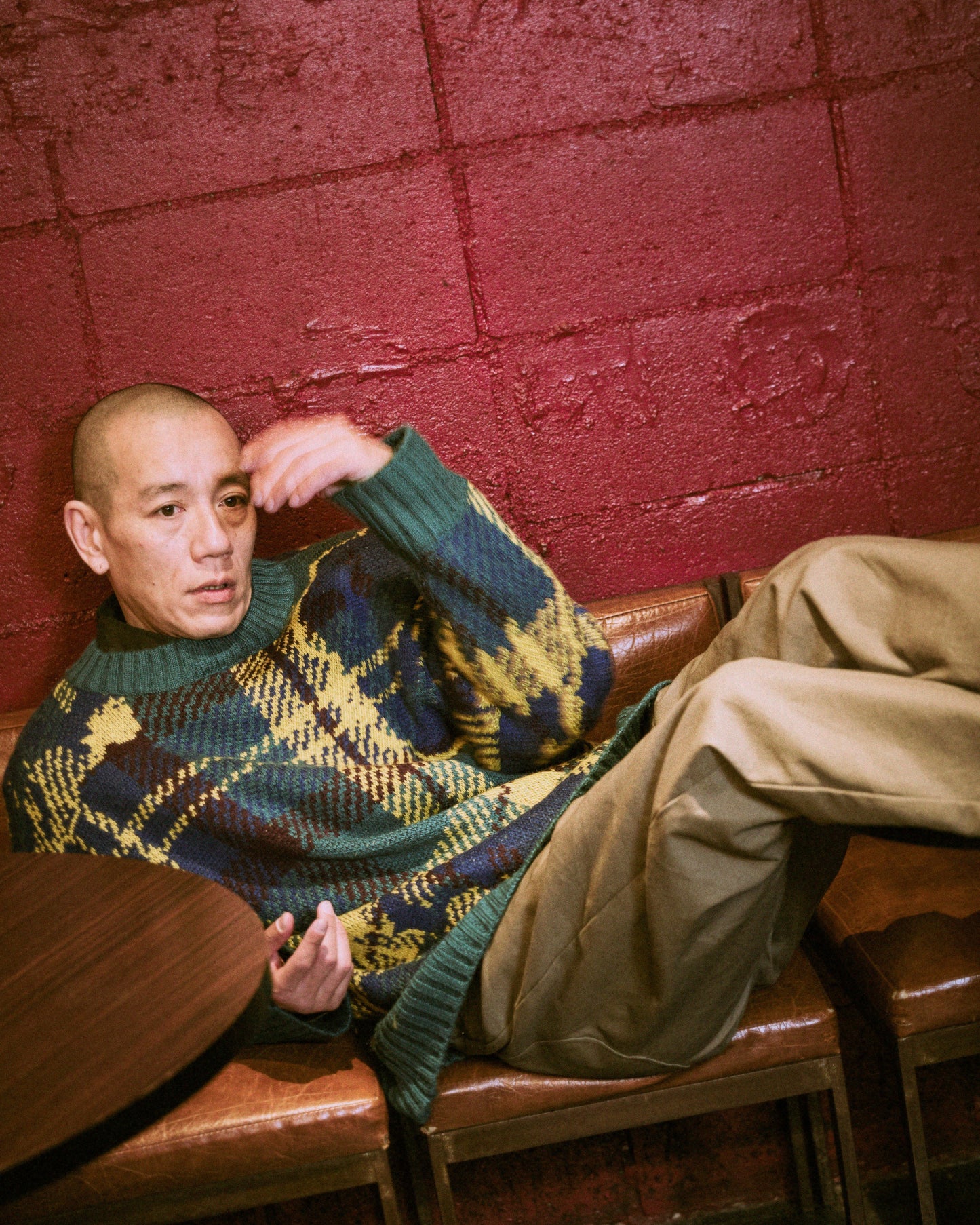 フラワージャガードニット