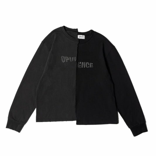 ダメージアブストラクトロングスリーブTシャツ
