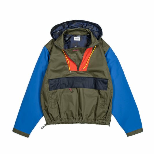 フーデットハーフジップジャケット