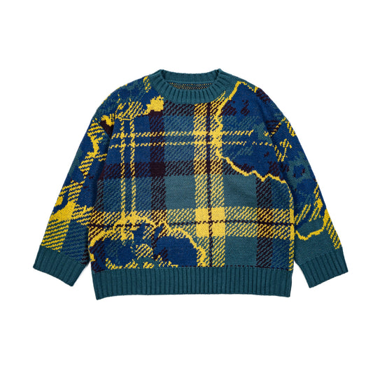 フラワージャガードニット