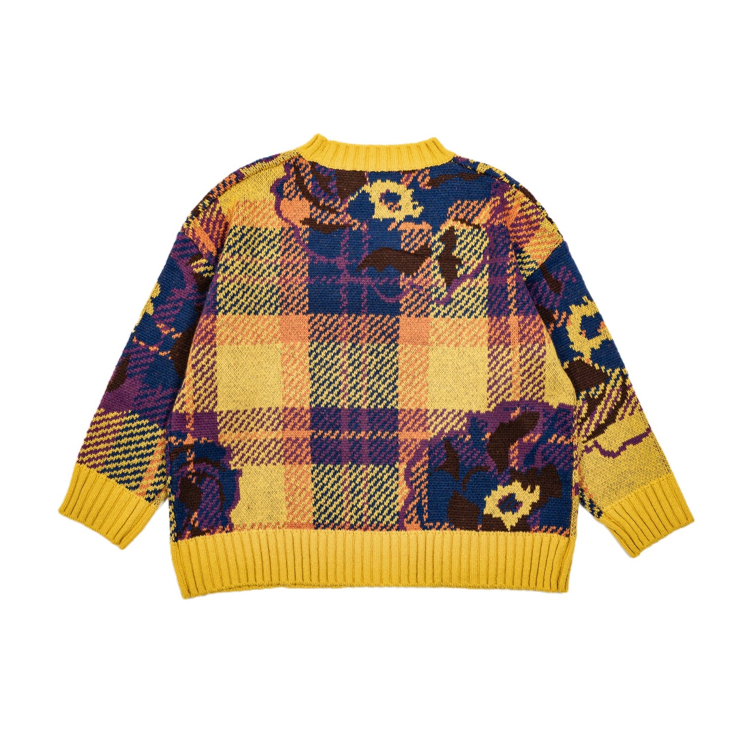 フラワージャガードニット